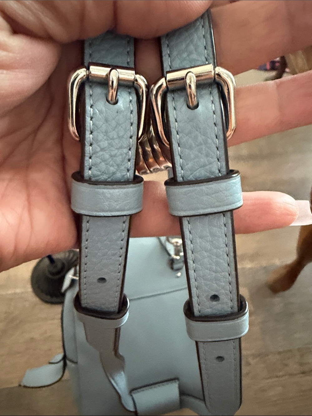 Coach Andi Mini Pebbled Leather Backpack — Periwinkle - Picture 7 of 10